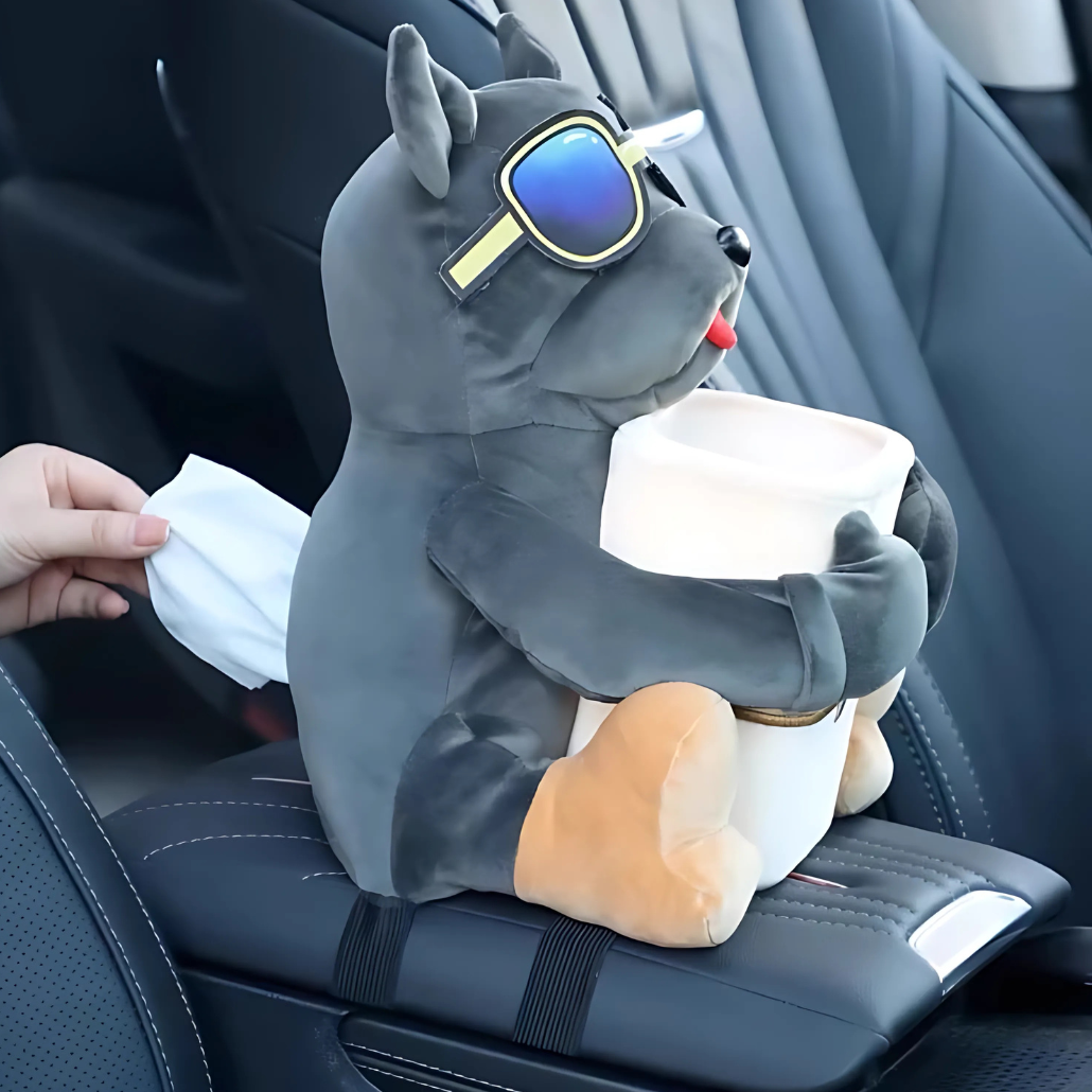 SoftHug Auto Tissue Box & Trash Keeper