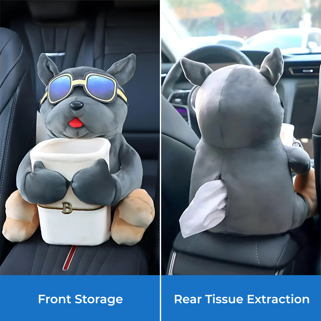 SoftHug Auto Tissue Box & Trash Keeper