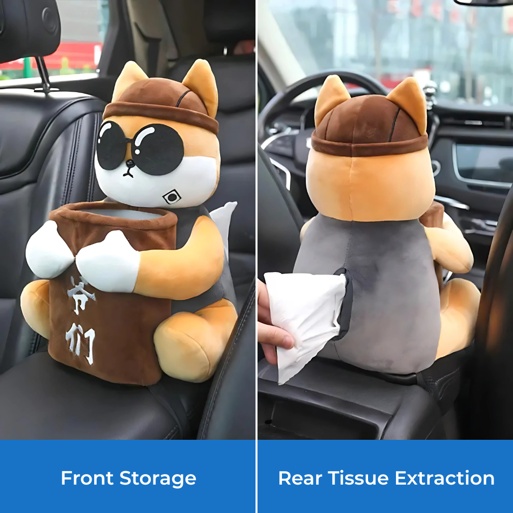 SoftHug Auto Tissue Box & Trash Keeper