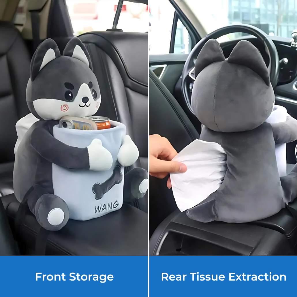 SoftHug Auto Tissue Box & Trash Keeper