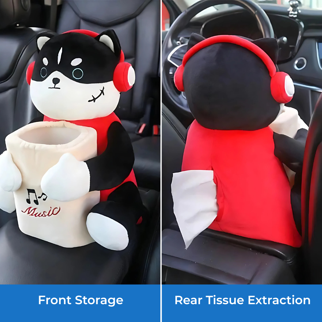 SoftHug Auto Tissue Box & Trash Keeper