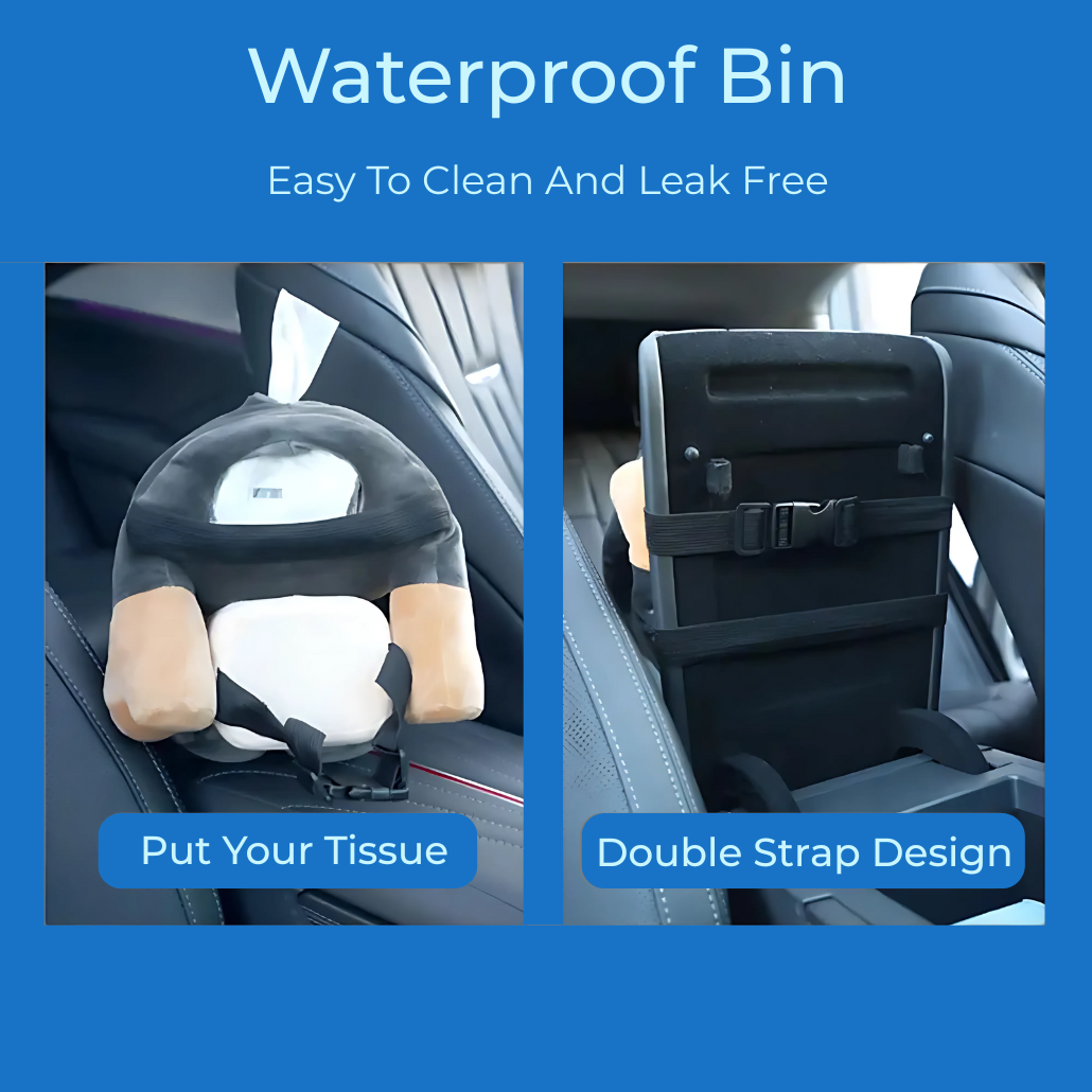 SoftHug Auto Tissue Box & Trash Keeper