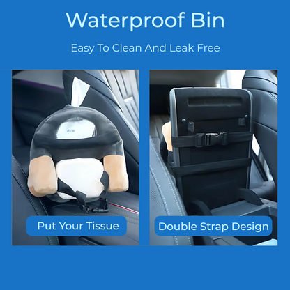 SoftHug Auto Tissue Box & Trash Keeper